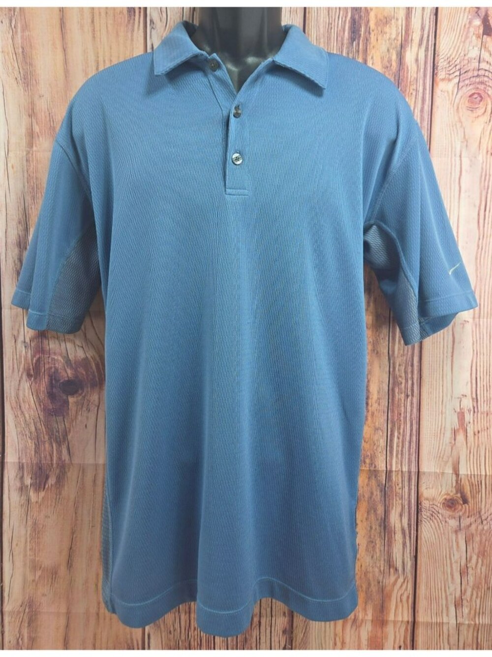 Nike Fit Dry Blue Polo Golf Large Dri-Fit